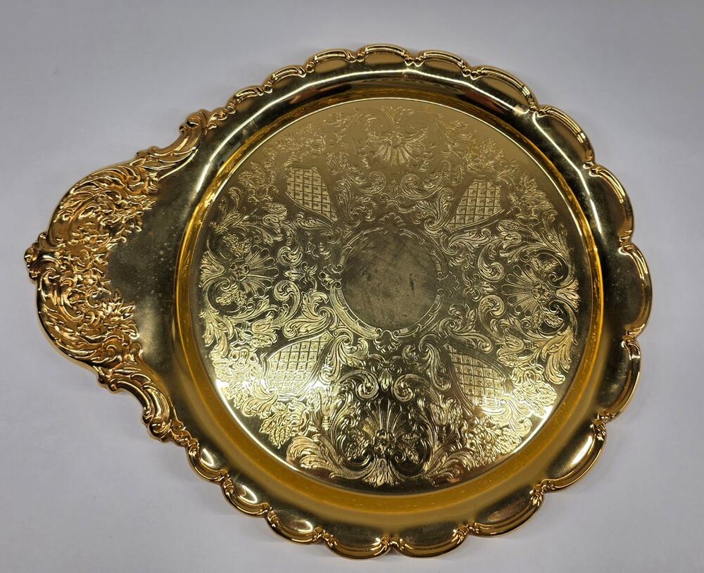 WMF Ikora 24K Gold Plate Ornate Serving Tray Platter
